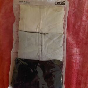 Womens Size 6 Extra Absorbent Cotton Period Underwear White, Gray, Black; 3 Pack